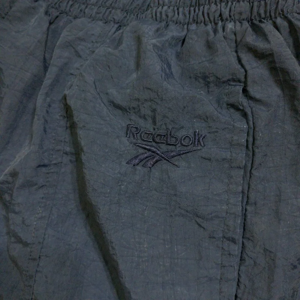 4/$20 Vintage 90's Reebok High Waist Nylon Jogger Track Pants Blue